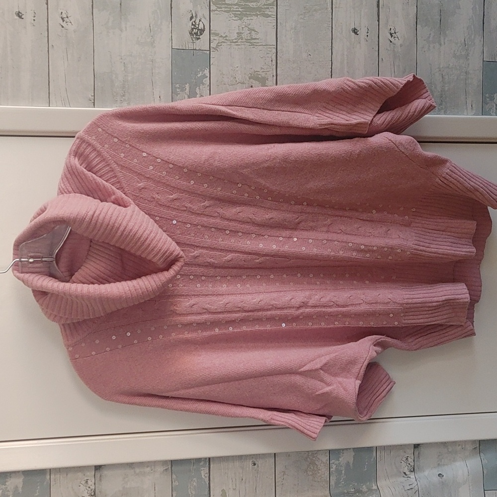 Forever 21 M Pink Cowl Neck Sweater